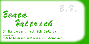 beata haltrich business card